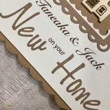 Handmade New Home Card / Personalised - Little Bun Designs UK