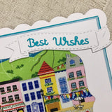Handmade Seaside Fabric Card - Little Bun Designs UK