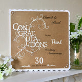 Personalised Pearl Wedding Anniversary Card - Little Bun Designs UK