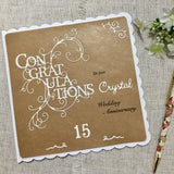 Personalised Crystal Wedding Anniversary Card - Little Bun Designs UK