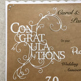 Personalised Pearl Wedding Anniversary Card - Little Bun Designs UK