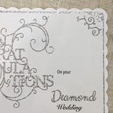 Personalised Diamond Wedding Anniversary Card - Little Bun Designs UK