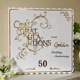 Personalised Golden Wedding Anniversary Card - Little Bun Designs UK