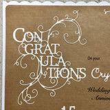 Personalised Crystal Wedding Anniversary Card - Little Bun Designs UK