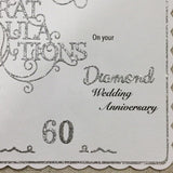 Personalised Diamond Wedding Anniversary Card - Little Bun Designs UK