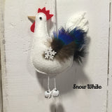 Winter Felt Chicken / Christmas Decoration - Little Bun Designs UK