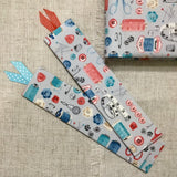 Haberdashery Bookmarks / Handmade Fabric Bookmarks - Little Bun Designs UK