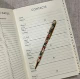 A5 Garden Cats Fabric Notebook / Address Book / Diary