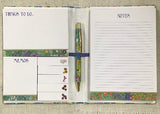 Sticky Notes Folder + Pen / English Summer Flowers