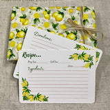 Recipe Journal with Recipe Cards / Lemons - Little Bun Designs UK