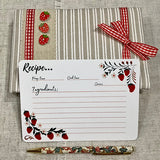 Recipe Binder with Recipe Cards / Strawberry Design - Little Bun Designs UK